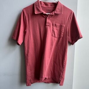 L.L. Bean Men's Salmon Polo Shirt